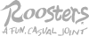 Logo of Roosters, a casual dining restaurant known for its relaxed atmosphere and diverse menu options.